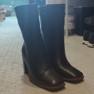 Elegant Brown Leather Ankle Boots